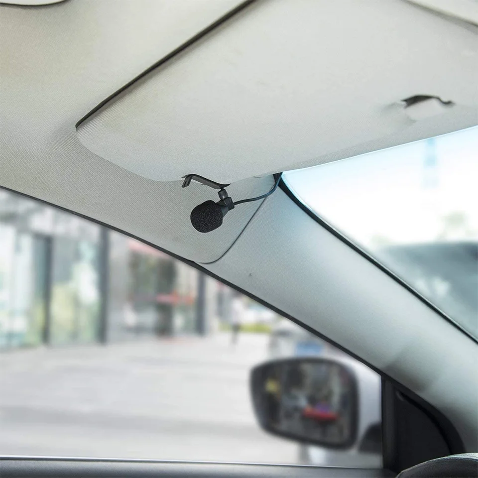 Mini Mic Adesivo No Microfone Do Carro, Comunicação Bluetooth, Navegador GPS externo, 3.5mm Clip Jack Plug