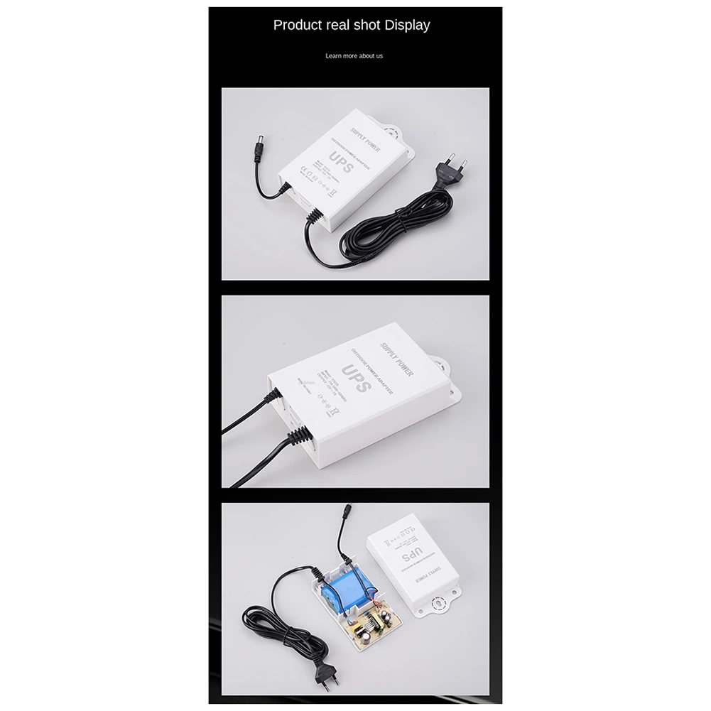 Fuente de alimentación ininterrumpida para WiFi, enrutador, módem, cámara de seguridad, Mini Protector de respaldo de batería UPS, enchufe estadounidense, 12V-2A