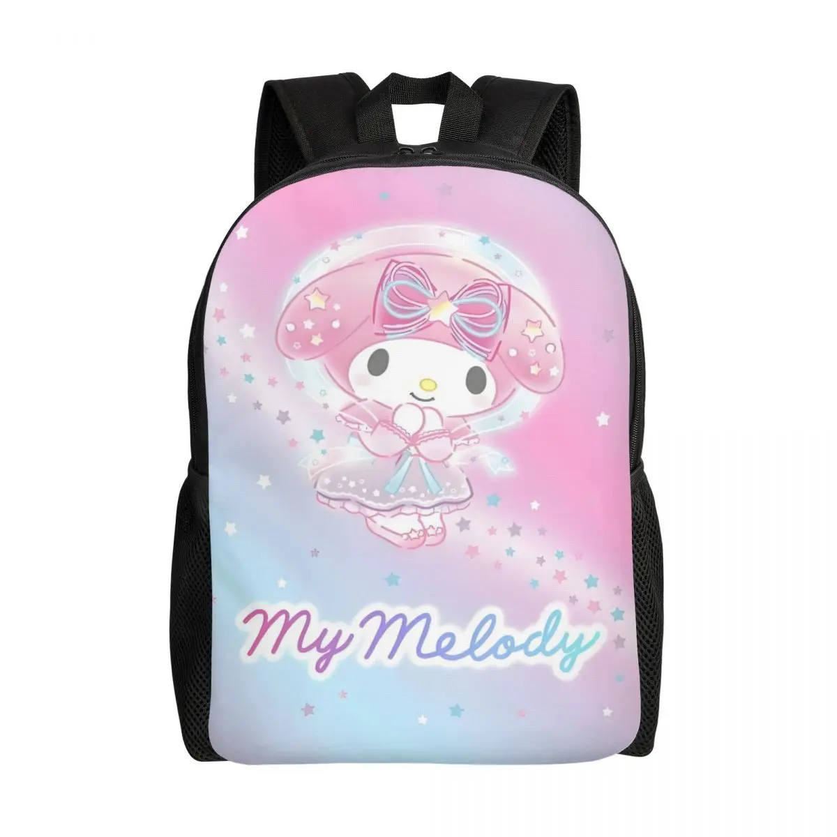 Zaino personalizzato per film di cartoni animati Melody per donna, uomo, scuola, studente universitario, bookbag adatto per borse per film alla moda per laptop da 15 pollici
