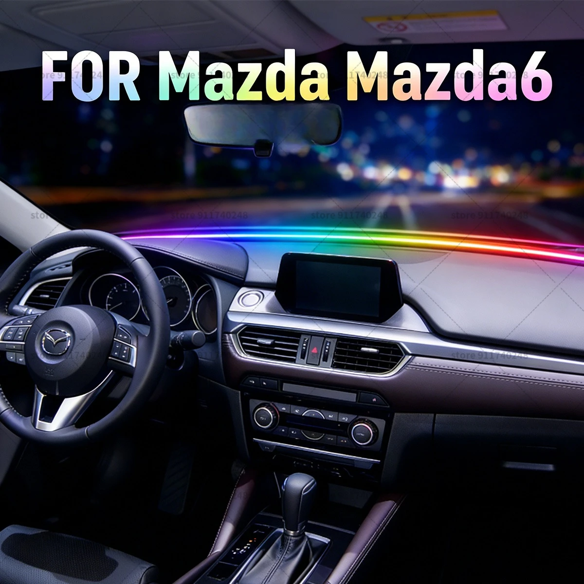 

For Mazda Mazda6 Automotive decoration light strip, colorful acrylic front windshield soundproofing strip, ambience light