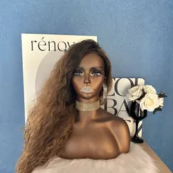 African American Female Mannequin Head Bust with Shoulders Realistic Wig Display for Jewelry Hat Showcase
