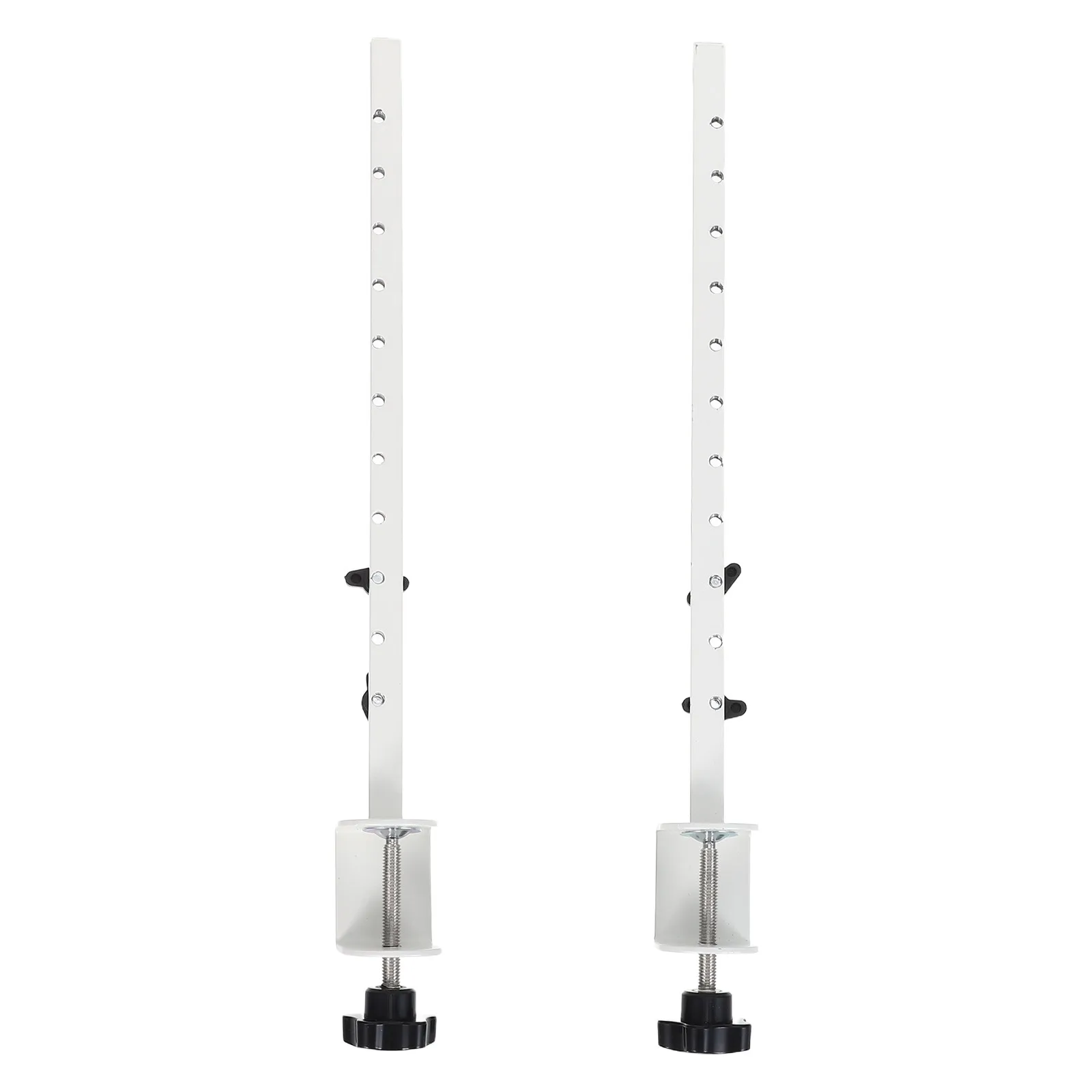 2Pcs Heavy Duty Metal Desk Clamp Pegboard Fixing Brackets Desktop Stand Rack Office Game Home Desktop Organizer Accessories