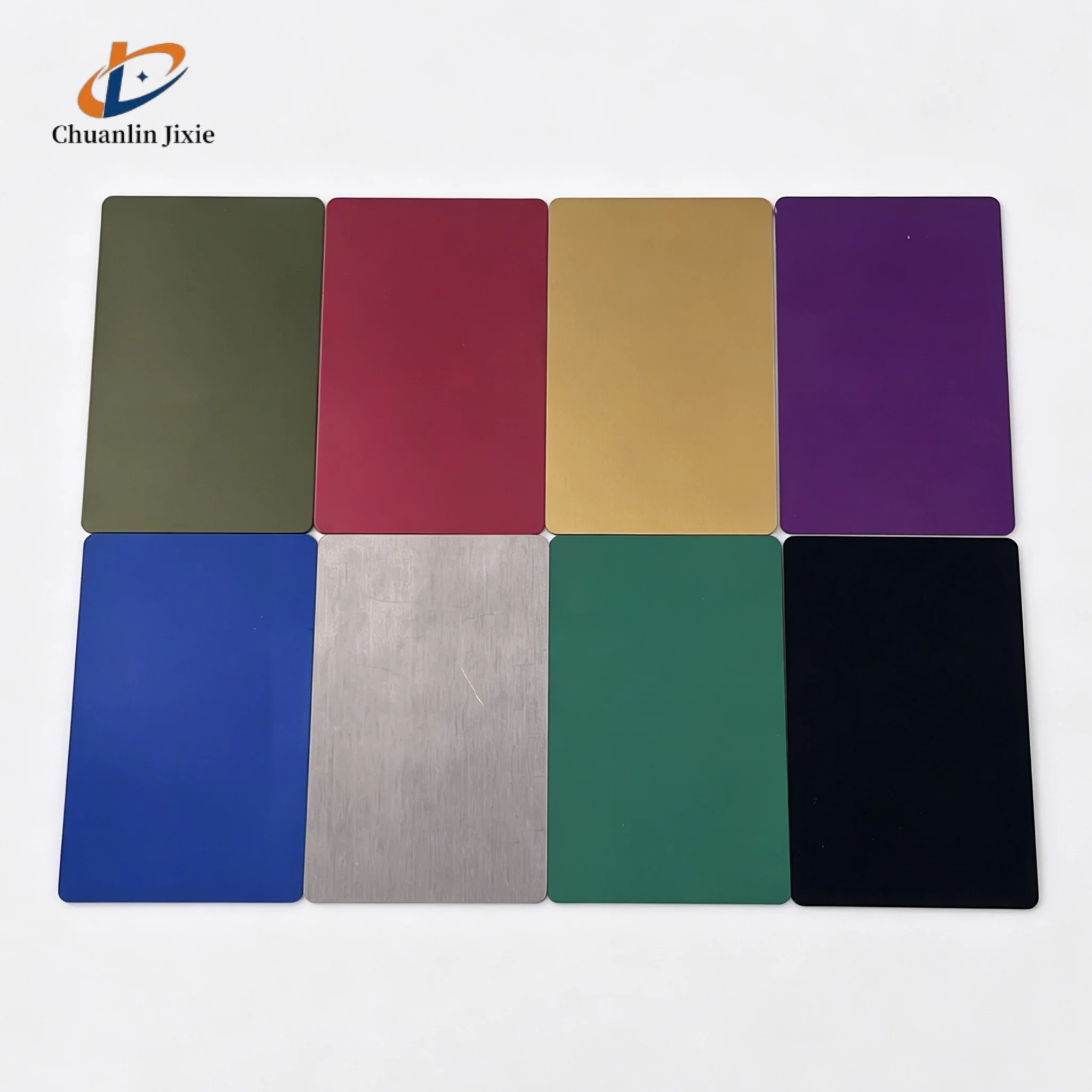 10Pcs 0.8mm Thick Unprinted Colored Blank Aluminum Sheets Metal Business Card Base For Custom Logo Name Plate