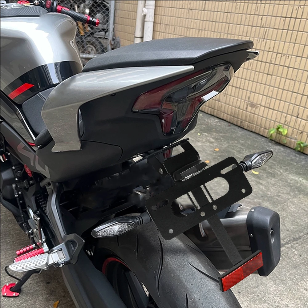 

FOR CFMOTO 250SR 300SR 450NK Motorcycle License Plate Holder Fender Eliminator Registration Bracket 450SR/SR-S/SS 2022-2023-2025