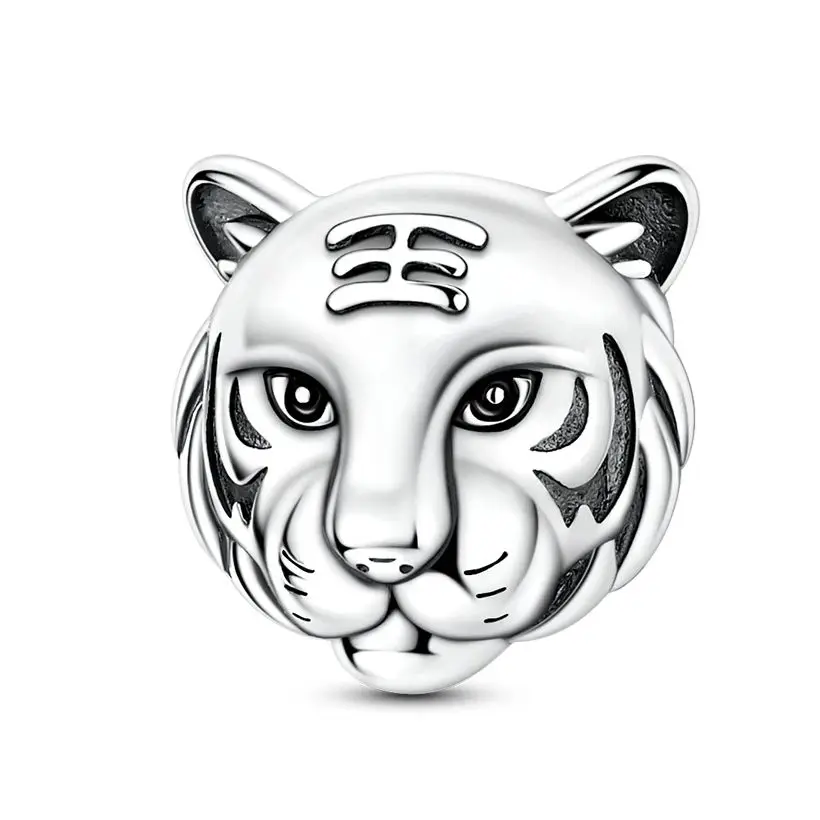 

925 Sterling Silver Charm Tiger Bead Fit Bracelet Making For Woman Fashion Jewelry