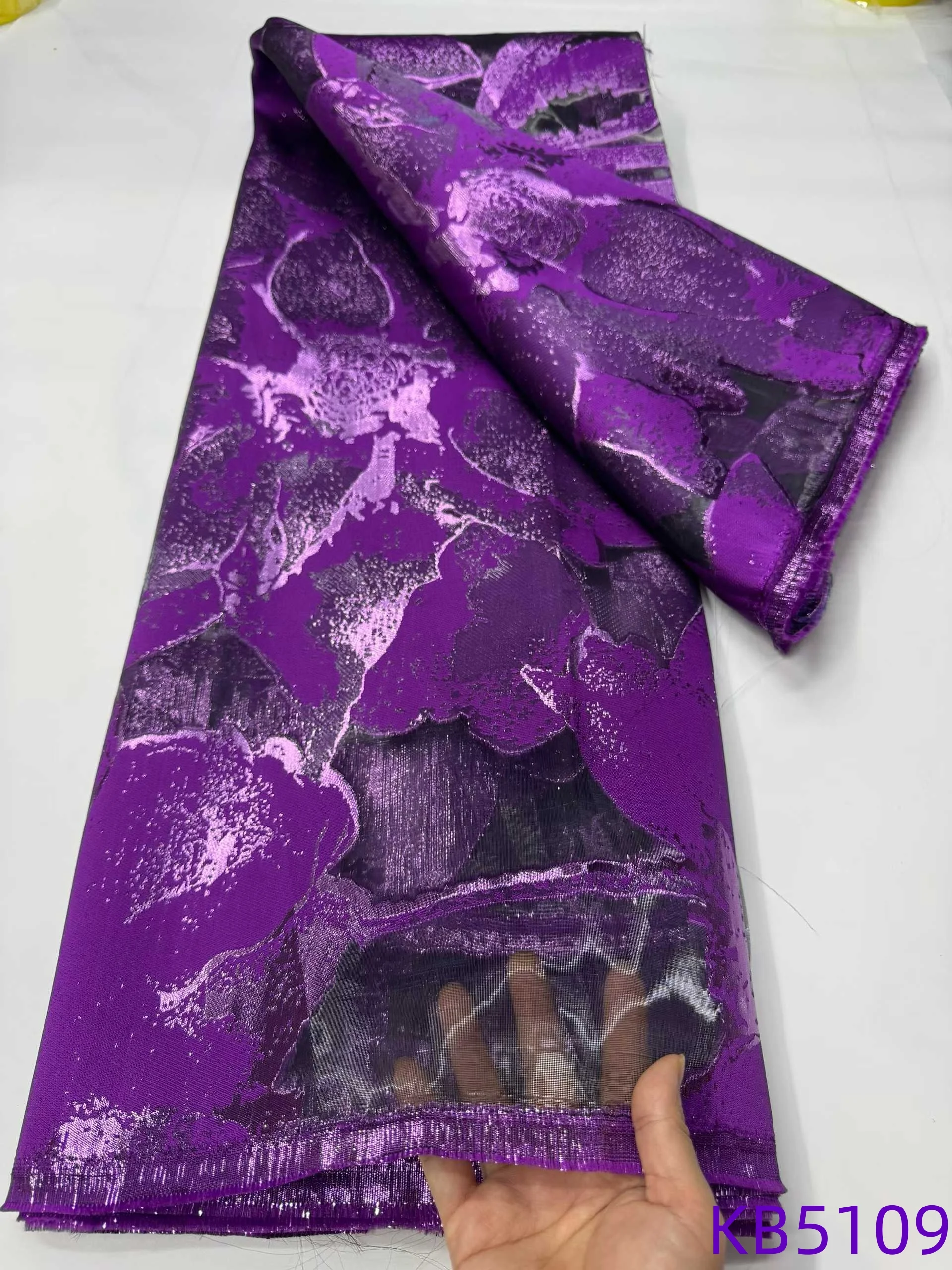 5 ياردة البط البري الأخضر الديباج الجاكار الأورجانزا مذهب الدانتيل الأفريقي أقمشة الدانتيل عالية الجودة لحفل الزفاف النيجيري 2025 KB5109