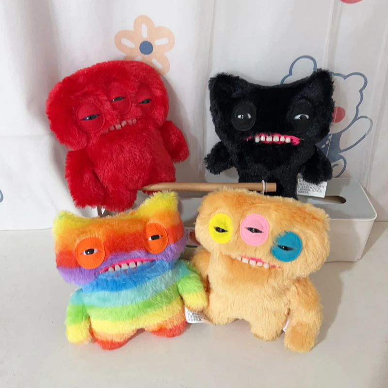 22cm Fuggler Plush Toys Funny Ugly Teeth Monster Plushies Creative Squirm Rainbow Crazy Rabbit Stuffed Peluche Doll Xmas Gifts