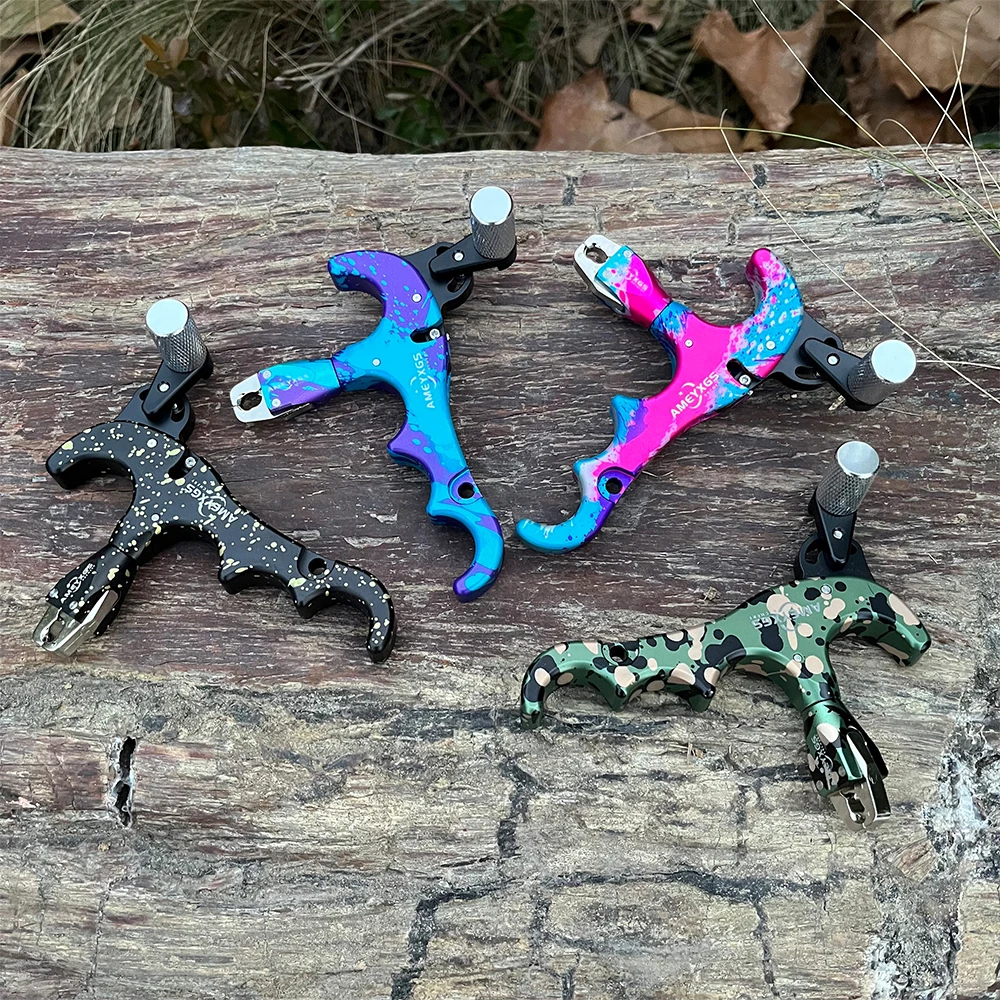 

Устройства для снятия нагрузки с 4 пальцев 360 ° Лук составной Jaws (левосторонний/правосторонний) с регулируемой чувствительностью для охоты на открытом воздухе, стрельбы по мишеням и тренировок