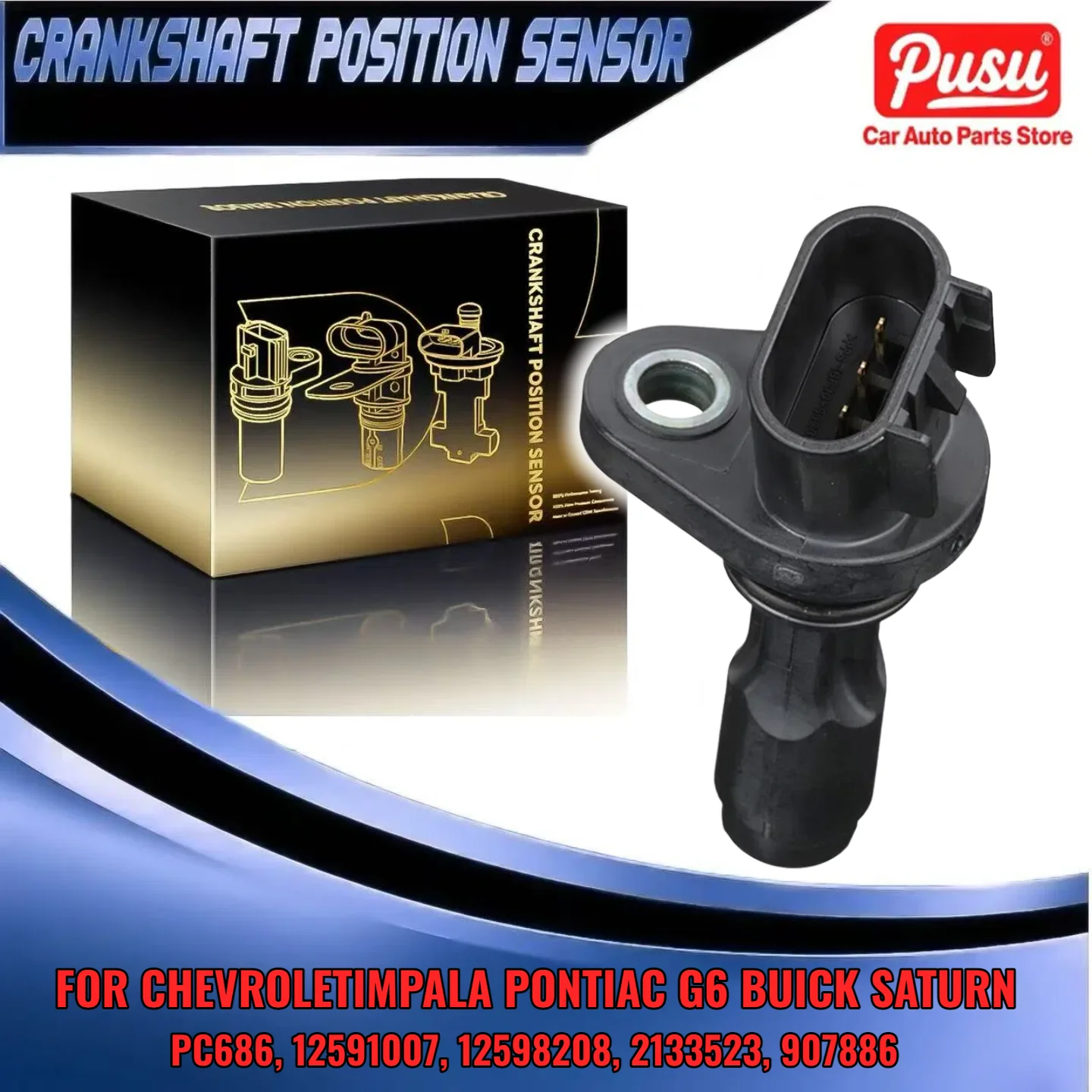 

Датчик положения коленчатого вала двигателя для Chevrolet Impala Pontiac G6 Buick Saturn PC686 12591007