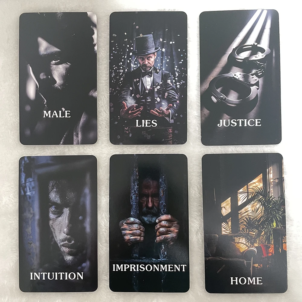 True Crime Oracle Deck, cartas de Tarot para principiantes, 12x7cm, 80 cartas, adivinación Taro en caja