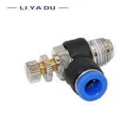 5/10PCS SL Model Quick Connections Pneumatic couplings M5 Throttle Valve 1/8\