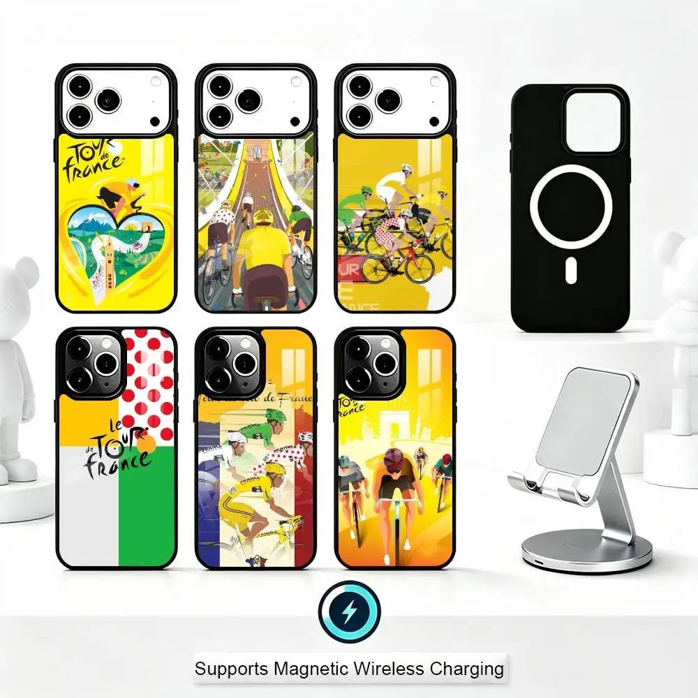 

life movement Bike Tour de France Phone Case For iPhone17,16,15,14,13,12,11 Plus,Pro Compatible with magnetic wireless charging