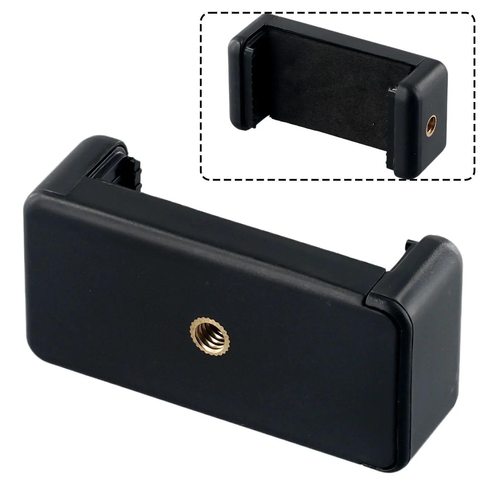 

Адаптер с зажимом для мобильного телефона с двумя отверстиями Зажим для штатива для мобильного телефона Держатель для мобильного телефона Крепление для штатива Настольная подставка-кронштейн-зажим-адаптер штатива