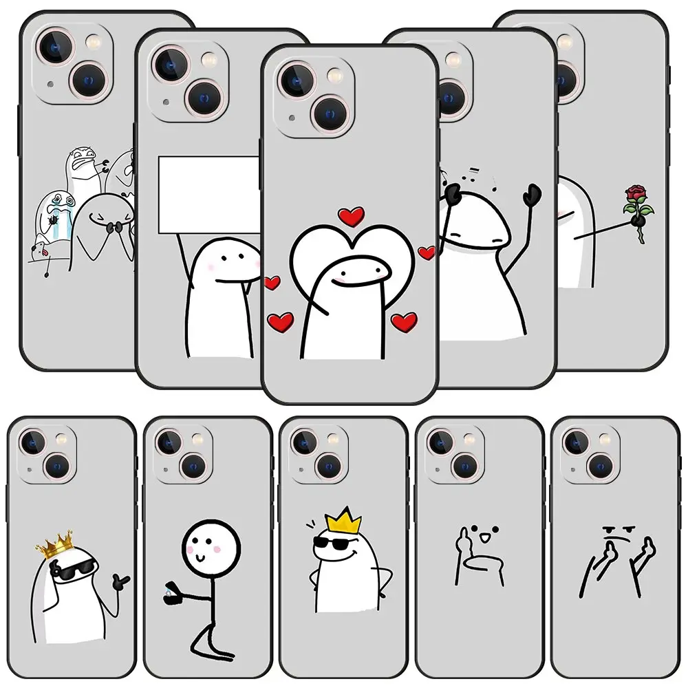Cute Matchstick Men Couple Phone Case For Samsung Galaxy S26 S25 S24 S23 S22 S20 Ultra S21 FE 5G S10 Plus TPU Shockproof Cover