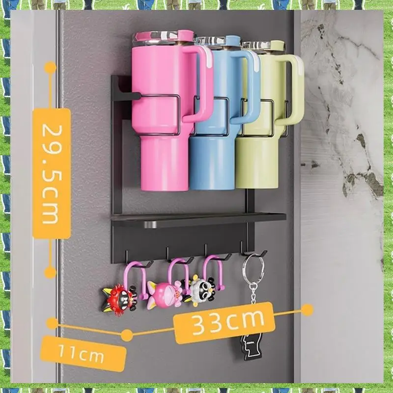

FTS Magnetic Cup Storage Rack, For Stanley Cup Holder For Fridge, Magnetic Cup Storage Holder For Fridge, Organizer Shelf