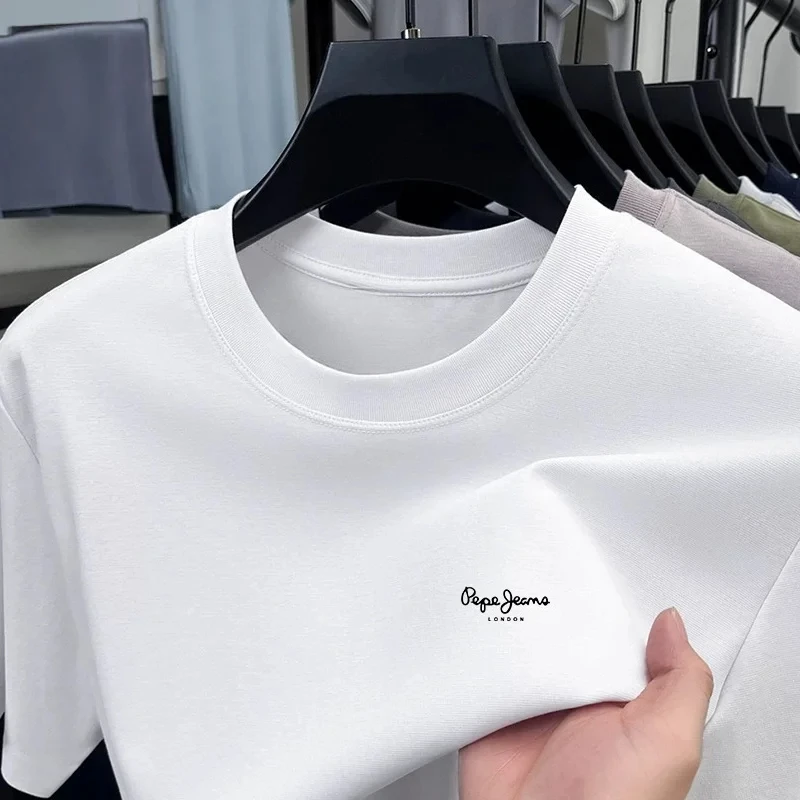 Hochwertiges bedrucktes Rundhals-Kurzarm-T-Shirt für Herren – Marken-Top für den Sommer 2026 – Neues atmungsaktives Freizeit-T-Shirt – Detail 3