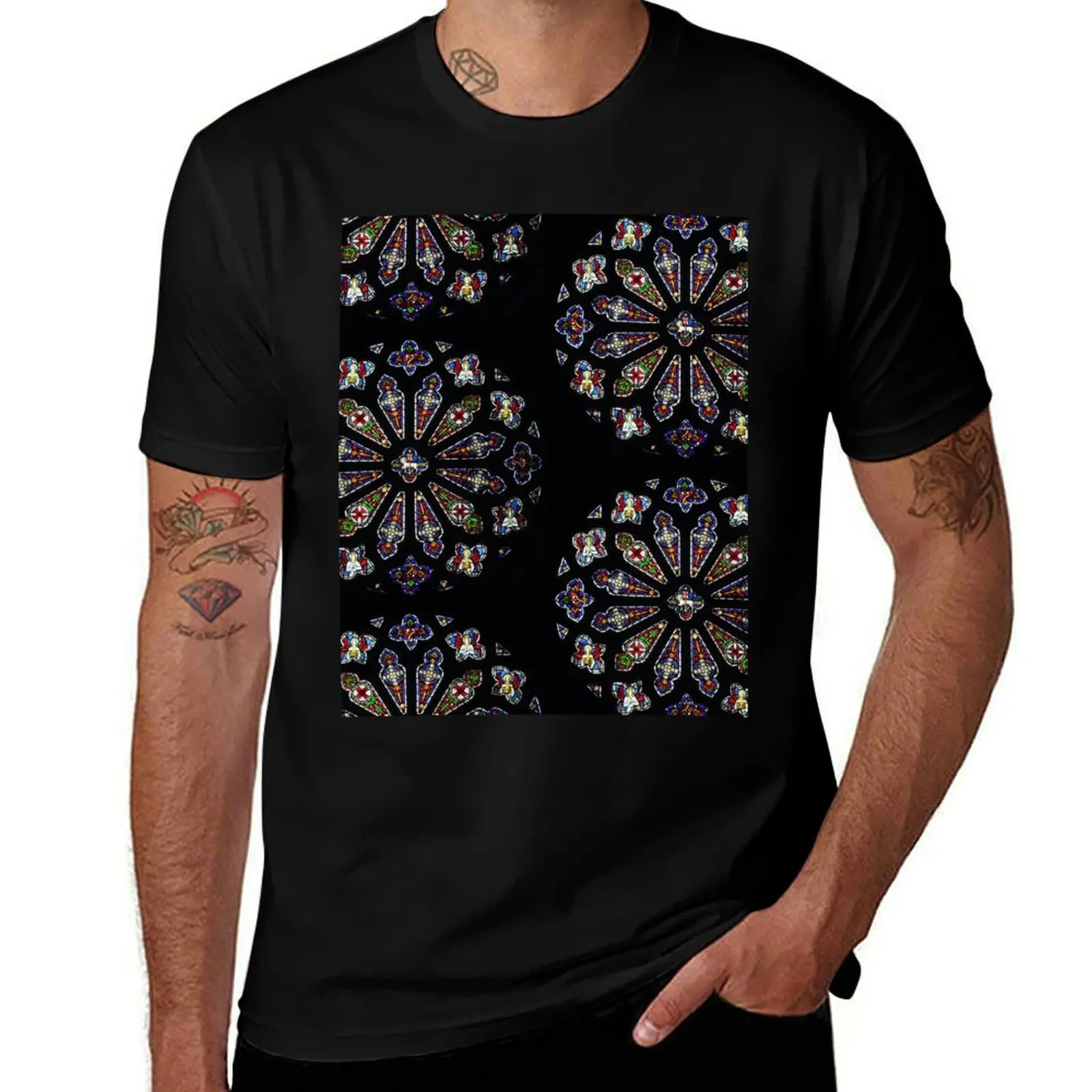 

Rose Window T-Shirt funny t shirts cotton man t shirt summer funny t shirts man T-Shirt