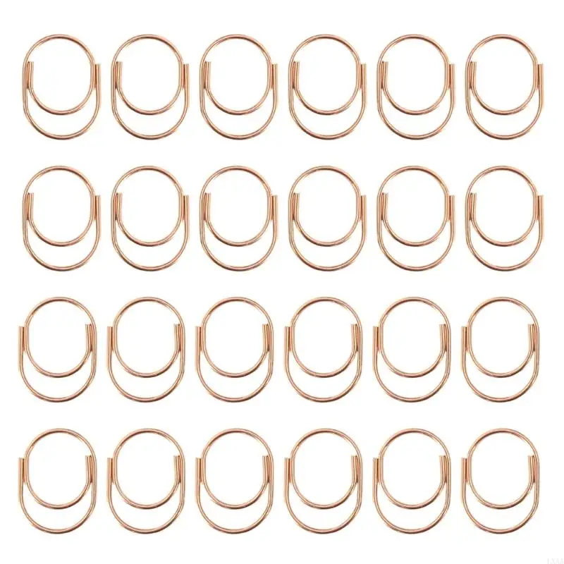 LXAA 24PCS Dekorative Papierclip Metall Dokument Clip Metal Lesezeichen Clip Clip