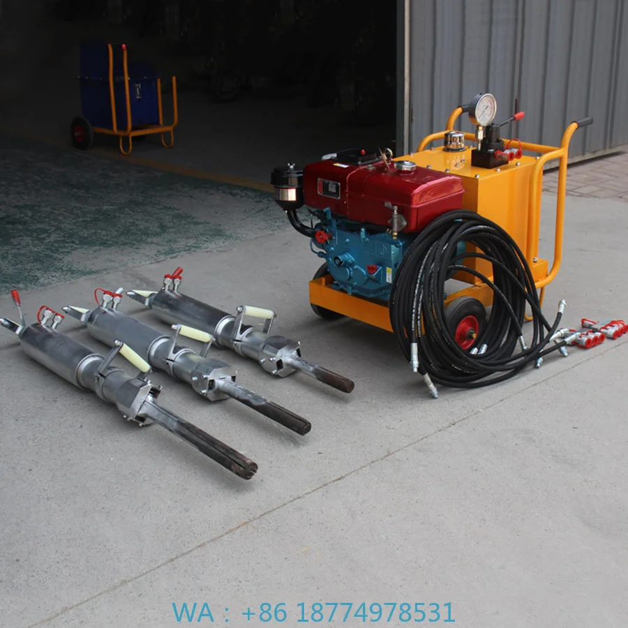 

Dustless High Pressure Hydraulic Rock Drill & Splitter, Mining for Basalt Limestone & Concrete Breaking Work