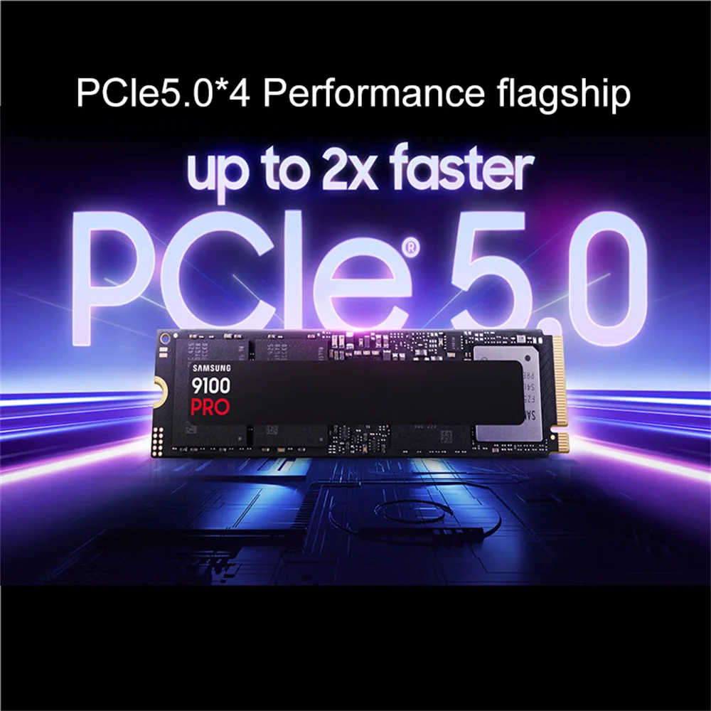 SAMSUNG 9100 Pro SSD 1TB 2TB 4TB NVMe M.2 2280 PCIe 5.0X4 Interne Solid-State-Festplatte für Laptop Mini-PC Gaming-Computer – Detail 1