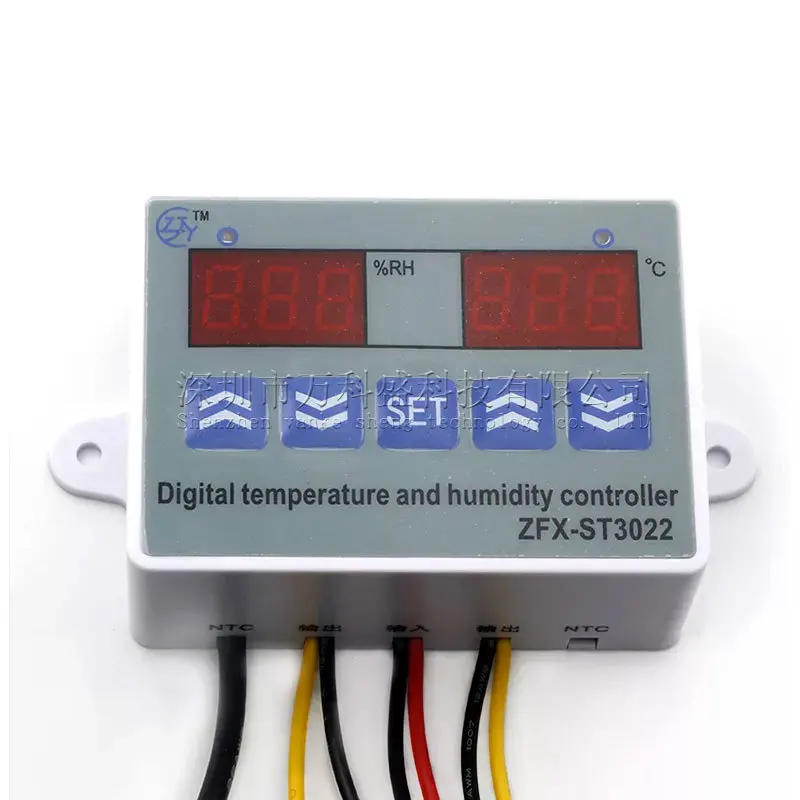 

10pcs Zfx-st3022 Digital Display Intelligent Temperature Controller Humidification and Dehumidification Greenhouse Incubation