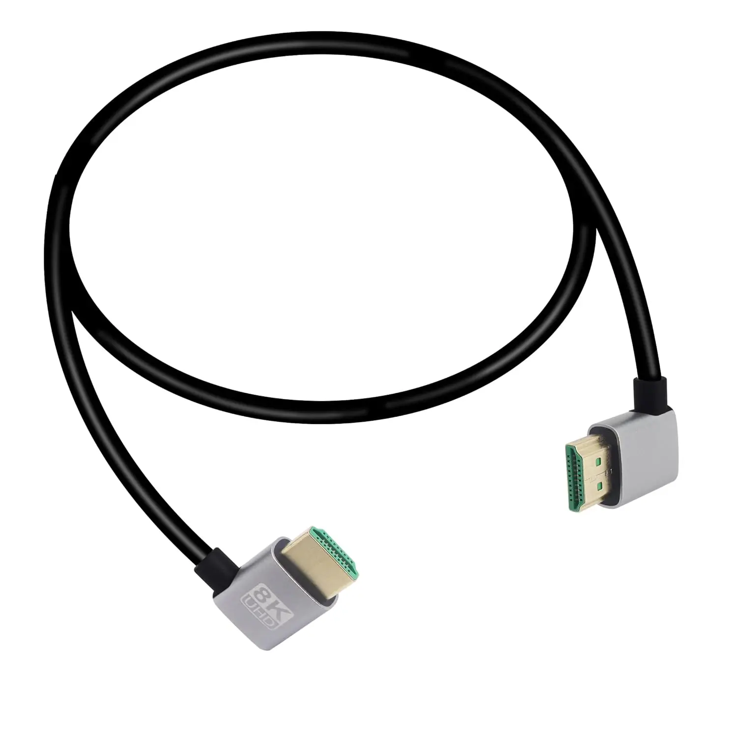 8K HDMI 2.1V Cable Male To Male Cord 90 Degree Angle 8K HDTV Cable for TV Laptop Projector PS4 PS5 Hdmi Switcher Hdmi Splitter