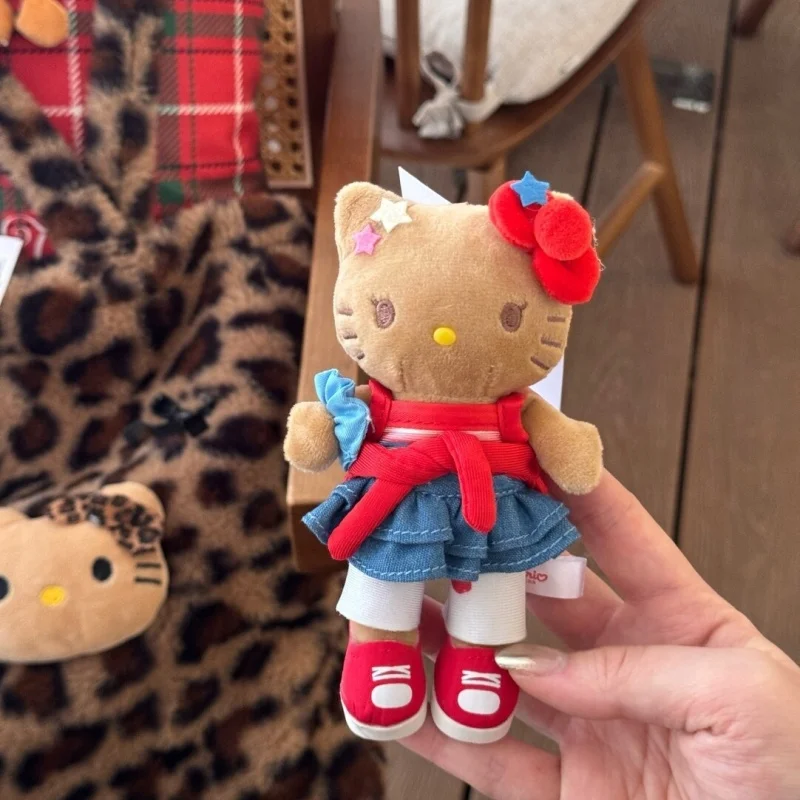 Sanrio kawaii Daily Shopping Series Black KTCat Plush Toy Pendant Black Cat Kitty Long Legs Star Hanging Soft Plush Toy Keychain