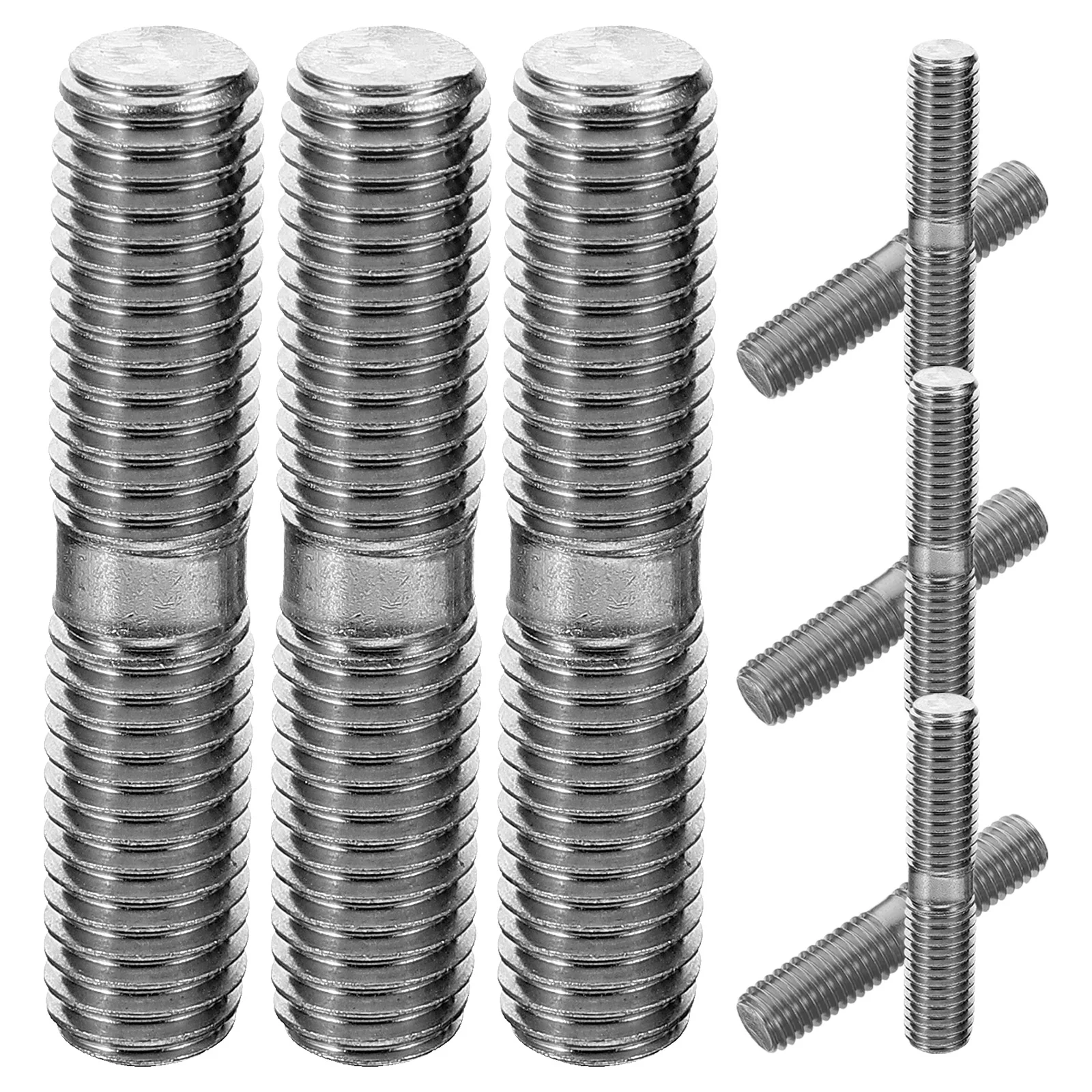 10 Pcs Double Headed Screw End Bolts Stainless Steel M10 1.5 50mm Fine Rod Dual Bolt Wheel Conversion Firm