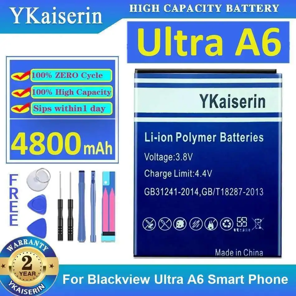 

Premium Replacement Durable 4800Mah Mobile Phone Battery For Blackview Ultra A6 Smart