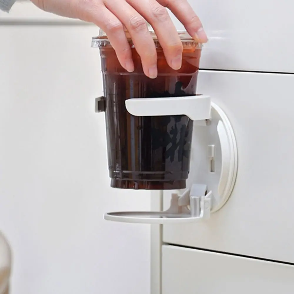 

Detachable Wall Mount Cup Holder Space-Saving Stable Foldable Mug Holder Durable Waterproof Desktop Bottle Rack
