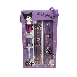 SANRIO STIPERY SET für Kinder, Radierbleistift, Herrscher, meine Melodie Kuromi Cinnamoroll, Malerei, Grundschule, Schülergeschenk, Kawaii 7 Hauptverkaufsmitglied meine Melodie - №8