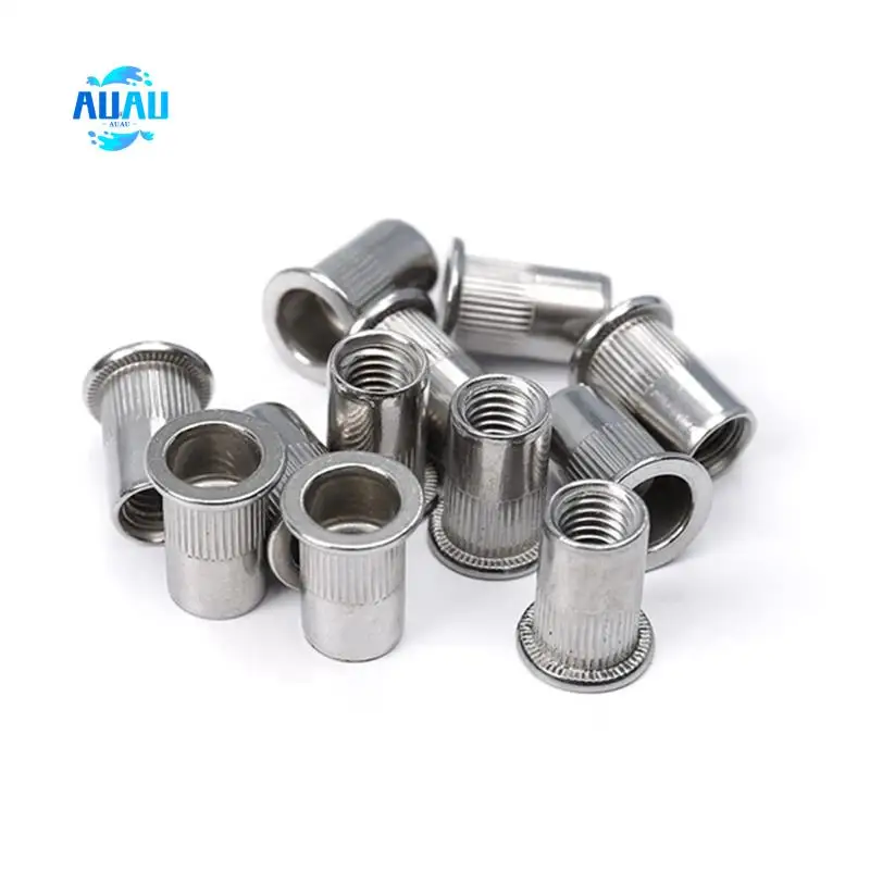

AUAU-Stainless Steel 1/4-20 Rivet Nuts And Bolts 1Inch Button Head Socket Cap Screws 1/4-20 Flat Washers Threaded Nutsert Easy T