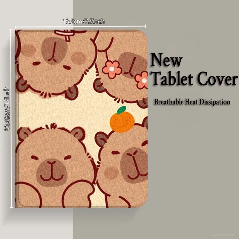 كابيبارا كارتون لطيف الفن ل الشرف الوسادة تبويب ماجيك GT GT2 6 X8 V7 V8 X9 8 9 13 X8a X9a Pro 10 12.1 12.5 بوصة حافظة كمبيوتر لوحي