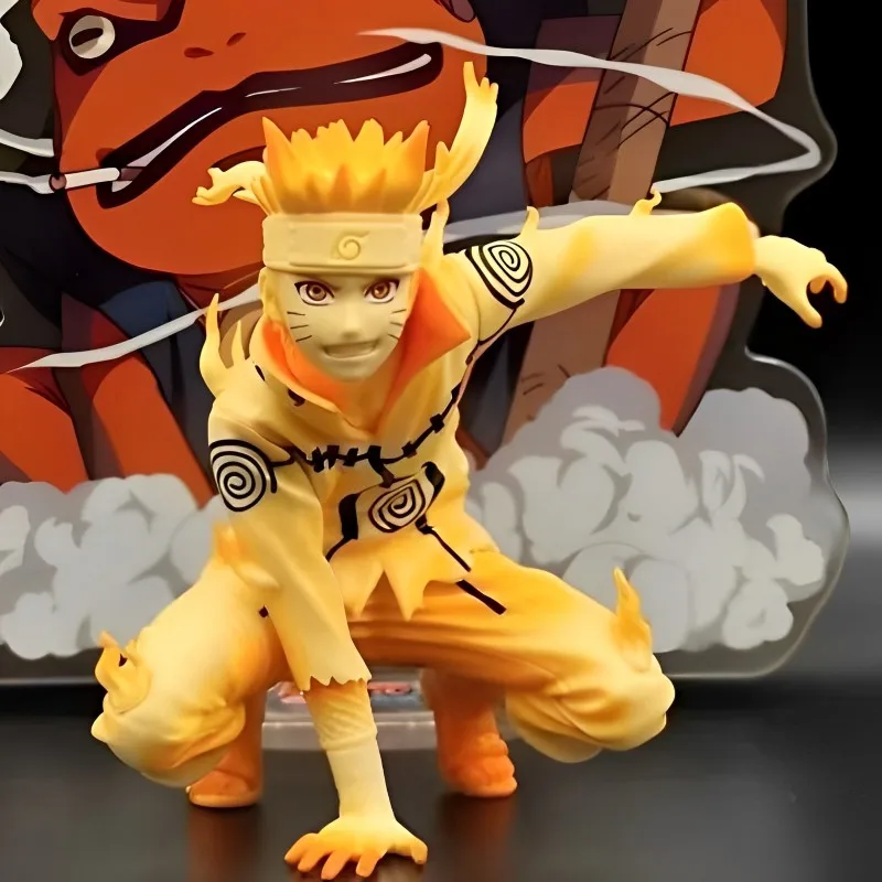 Oryginalny Bandai Naruto Panel widowiskowy Haruno Naruto Uchiha Sasuke Sakura Anime figurka Model figurki zabawki prezent świąteczny