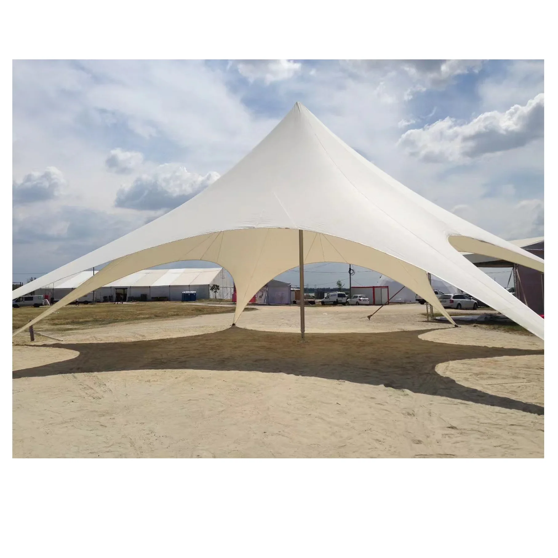 Aluminum Frame Beach Sun Leisure Star Shaped Marquee Tents For Shelter