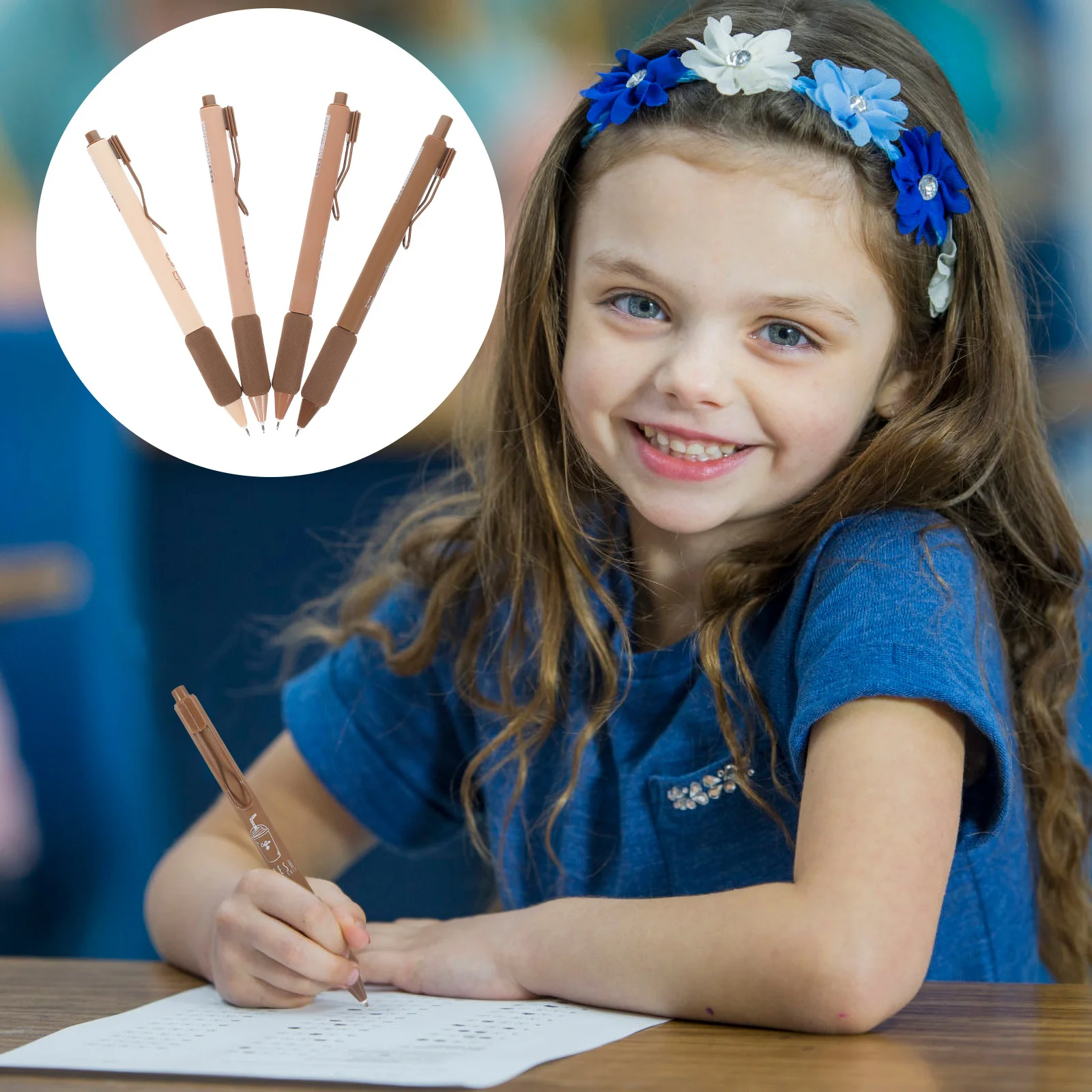 

4 шт., быстросохнущая ручка, гелевые чернильные ручки, гладкое письмо, удобная ручка для детей, студентов, школьных офисов, портативные, забавные, декоративные