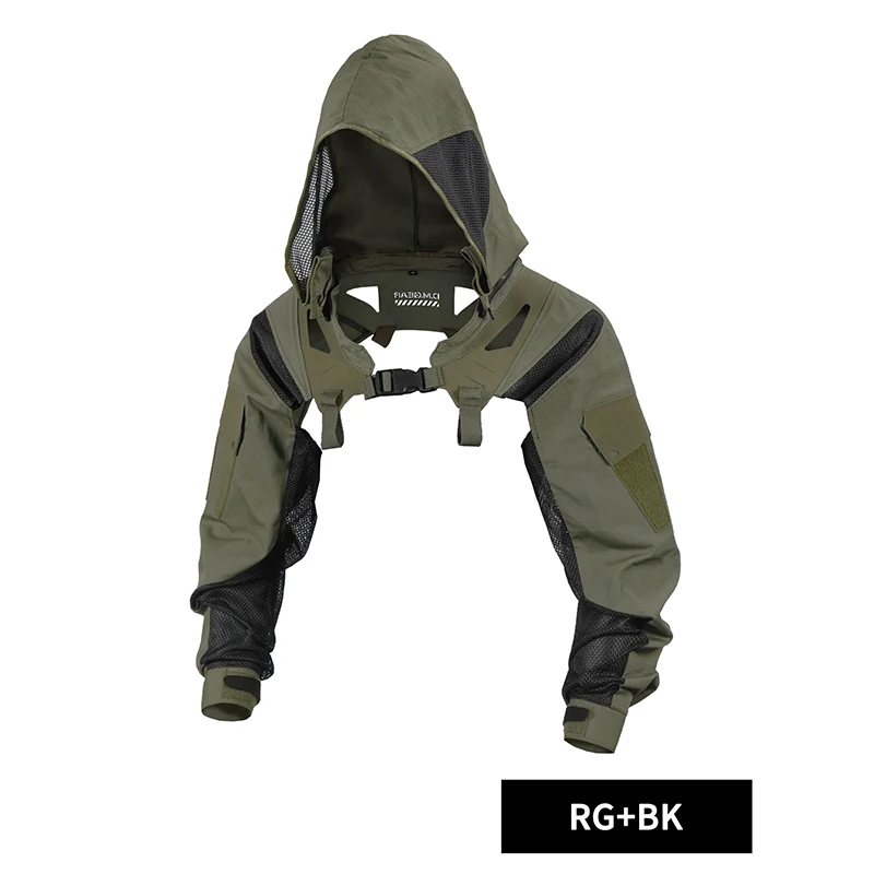 DMgear Тактическое пальто с капюшоном Боевая форма Куртка длинными рукавами Камуфляжная черная дышащая удобная куртка для охоты и кемпинга на открытом воздухе