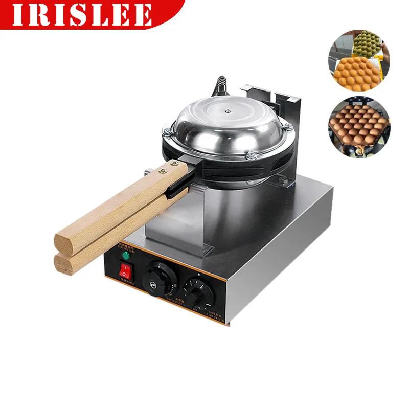 

Commercial Waffle Maker, 1400W Round Non-Stick Rotatable Waffle Baker Machine,Coated Baking Pan Stainless Steel Body