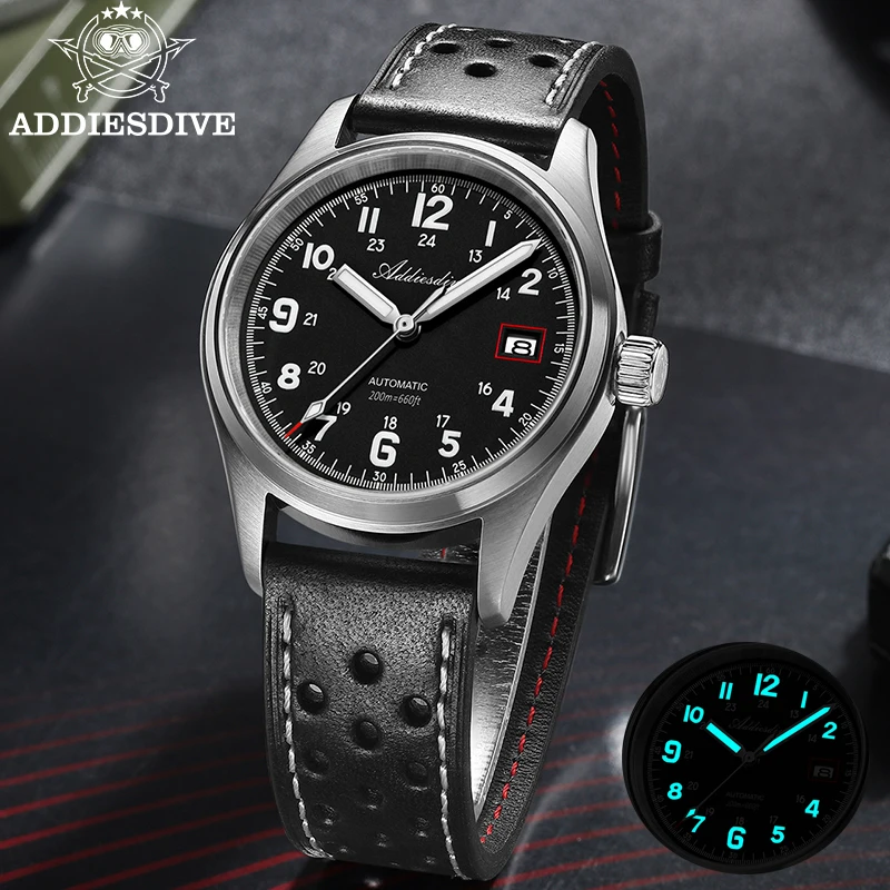 

ADDIESDIVE NH35 Automatic Mechanical Watches Sapphire Glass BGW9 Super Luminous 39mm Men Watches 20Bar Waterproof Reloj Hombre