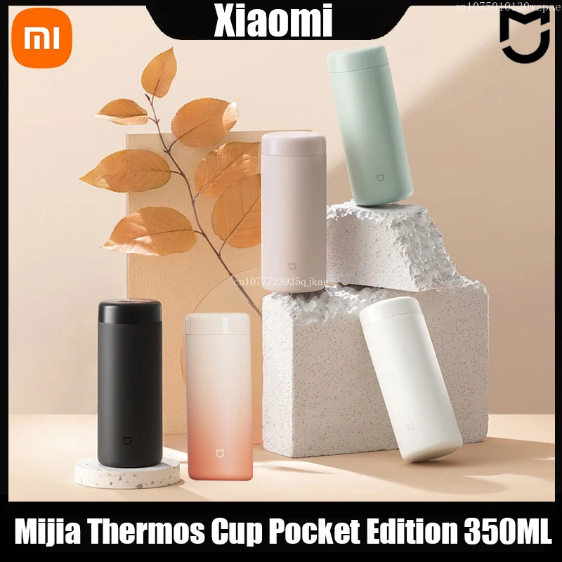 

Термос Xiaomi Mijia 350 мл, карманная версия, из нержавеющей стали 316L, для охлаждения и подогрева, детский термос-кружка