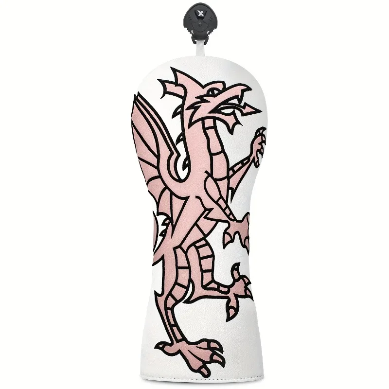 ปลอกคลุมไม้กอล์ฟแฟชั่น ลายมังกรสีชมพู เหมาะสำหรับทั้งชายและหญิง อุปกรณ์เสริมไม้กอล์ฟ กันฝุ่นและทนทาน