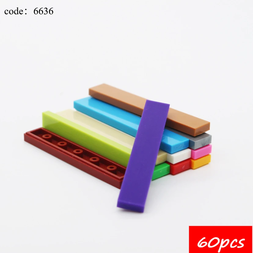 

60PCS Assembles Particles 6636 1x6 Light Panel Building Blocks Bricks Parts DIY Assembly Educational Toys For Children Kid Gift