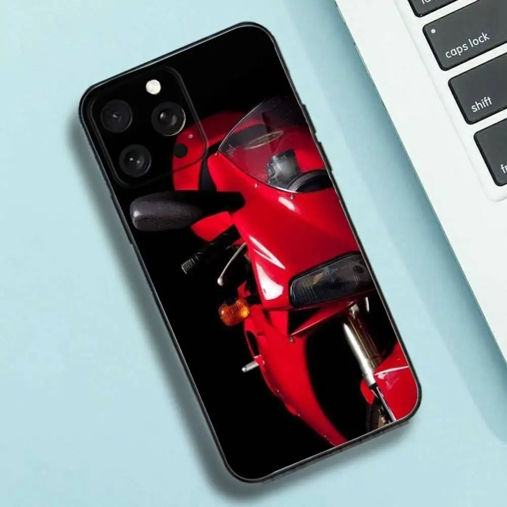 D-Ducati-ES M-Motorcycle-916 Phone Case For iPhone 16e,16,15,14,13,12,11,Pro,X,XS,Max,XR,Plus,Mini Soft Black Cover - Image 6