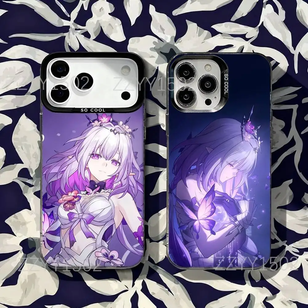 

Castorice Honkai Star Rail Phone Case For iPhone 17,16,15,14,13,12,X,8,Pro,Max,Plus,SE4,Air,Mini Black Matte Durable Hard