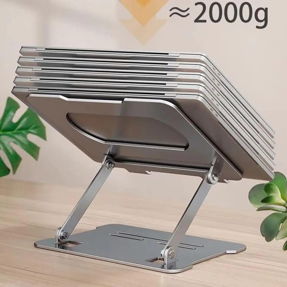 Soporte ajustable para portátil, disipación de calor, portátil, plegable, para tableta, soporte de carga estable, 2kg, de acero, Universal