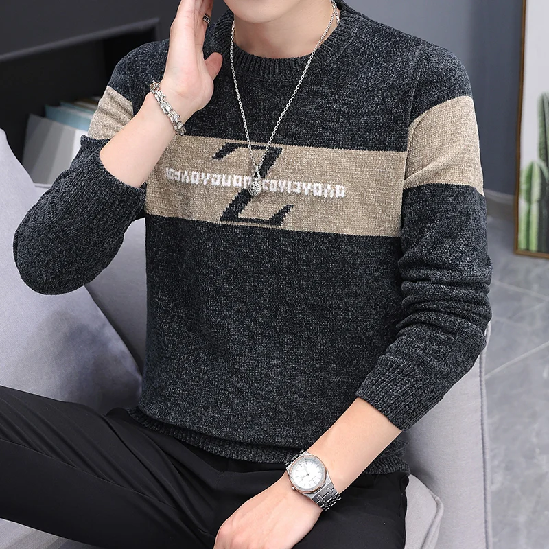 2024 Autumn Winter New Men's High-Quality Fashion Trend Sweater Men Casual Comfortable Warm Sweaters men Letter pattern