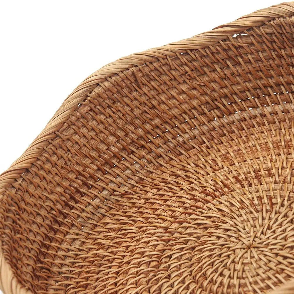 ELBA_Rattan Bread Baskets Round Woven Fruit Bowls Key Holders Set of 3