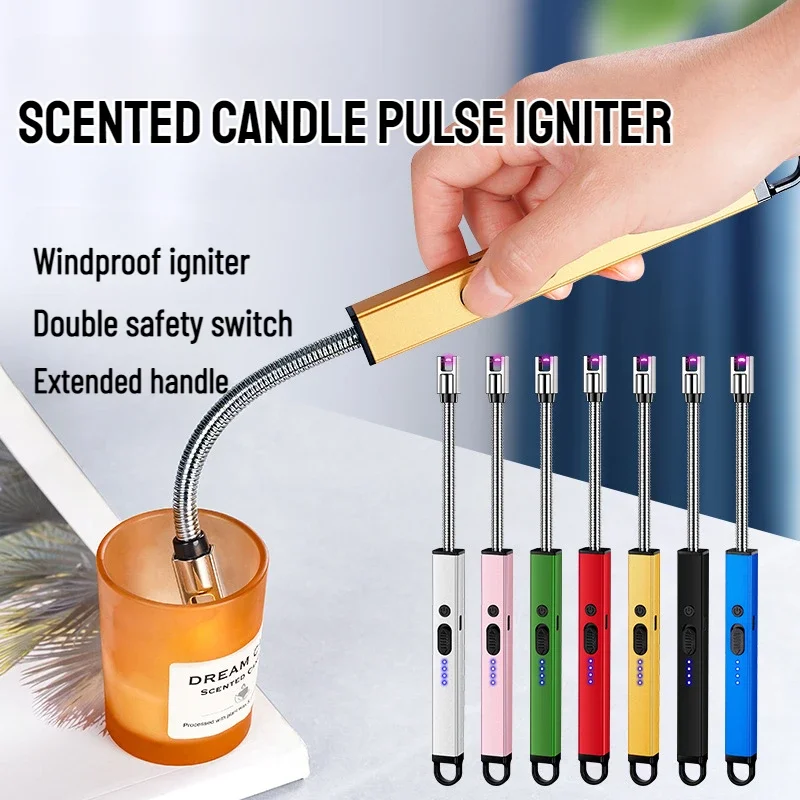 

New Extended Rotatable Aromatherapy Candle Igniter Gas Stove Rechargeable Home Outdoor Barbecue Ignition Stick Windproof Lighter