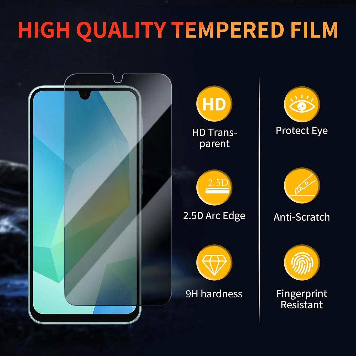 For DOOGEE Note 59 / Note 59 Pro Anti Spy Tempered Glass Screen Protector Privacy Glass Film