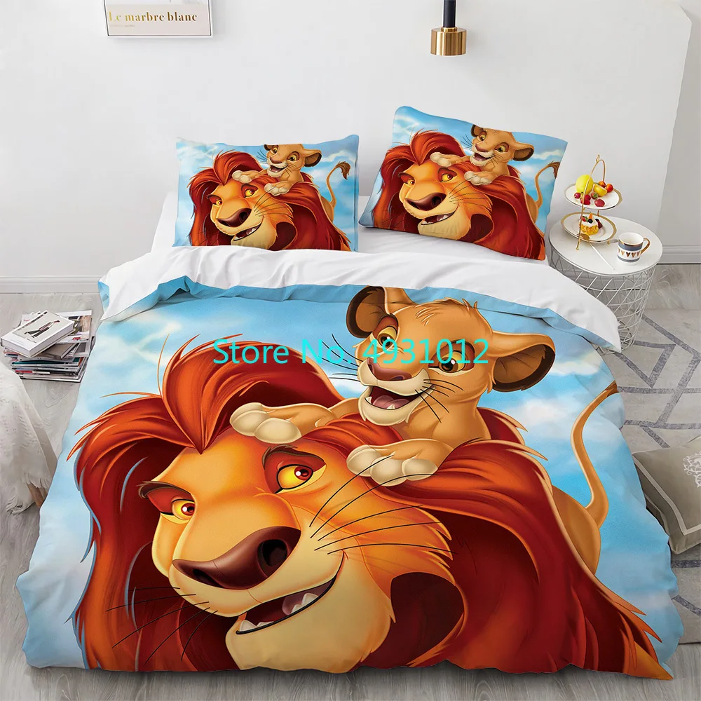 

Anime Simba The Lion King Baby Child Bedding Set Pillowcase Bedclothes Decor 3D Print Kids Boy Girl Quilt Duvet Cover Gift